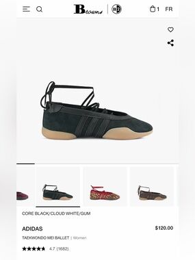 ADIDAS TAEKWONDO MEI BALLET IN BLACK SIZE 5,5